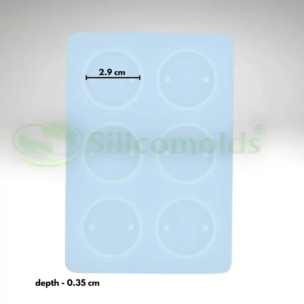 Rakhi / Bracelet Silicone Mould for Resin Art (Round - 6 Cavity ) - Image 2