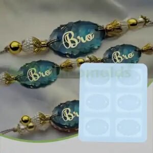 Rakhi / Bracelet Silicone Mould for Resin Art (Oval Agate - 6 Cavity )