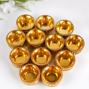 Golden Katori Set (2.5CM Diameter) 24 Pcs