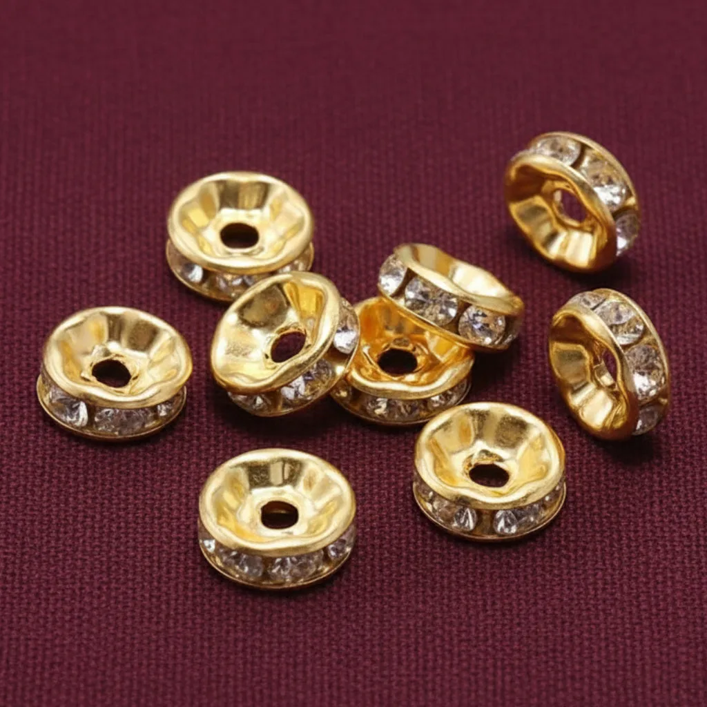 Rakhi Beads Rhinestone Spacer Beads hyderabad