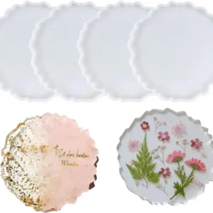 Round Plain & Agate Coaster/ Tray Moulds