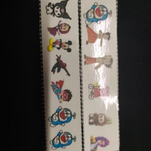 Transparent Kids Cartoon Rakhi Sticker Sheet for Resin Rakhi Making | Waterproof Transparent Sticker (13 Stickers)