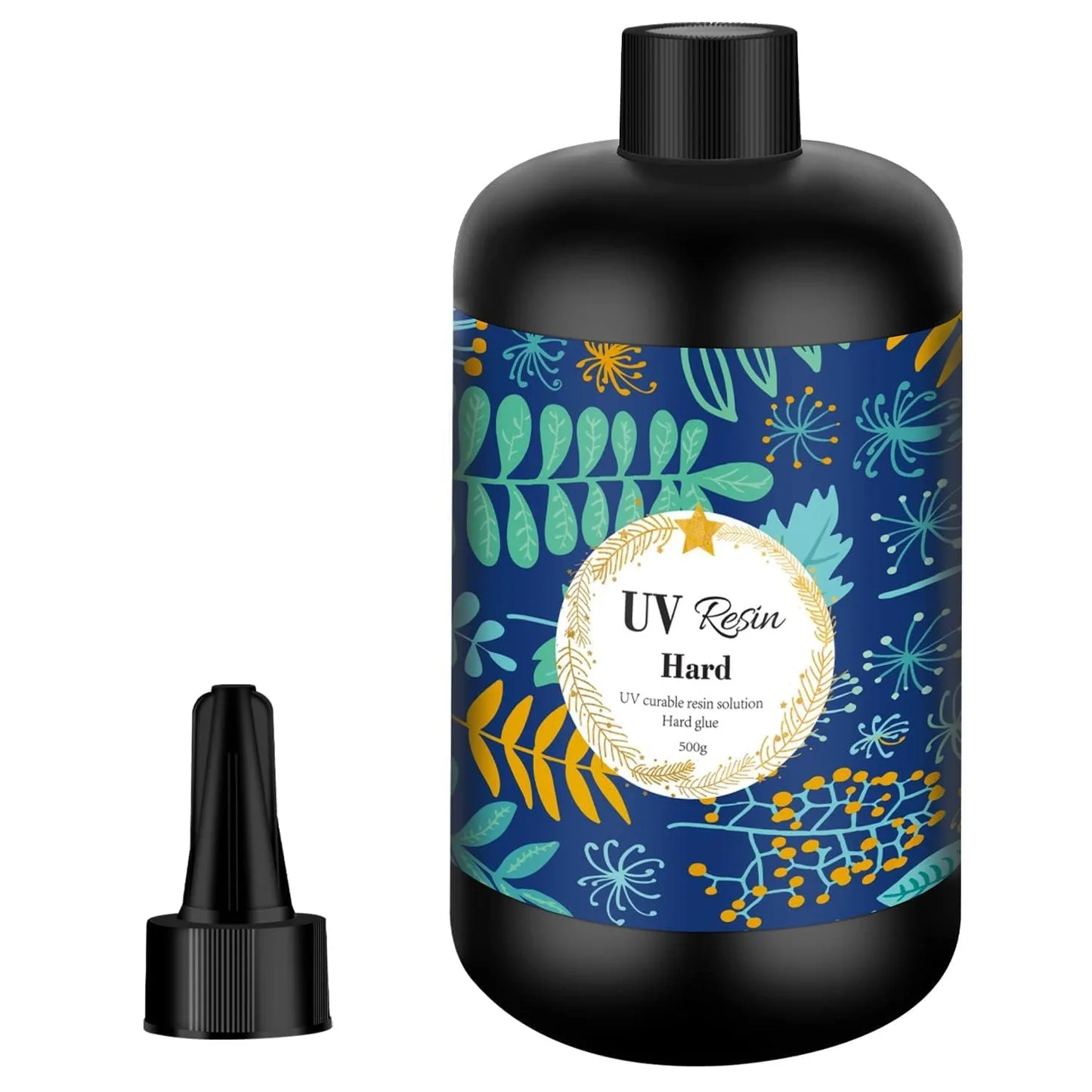 Bottle of clear UV resin, 500g, for jewellery and resin art
